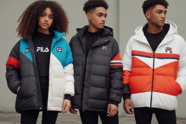 fila long jacket mixed media l