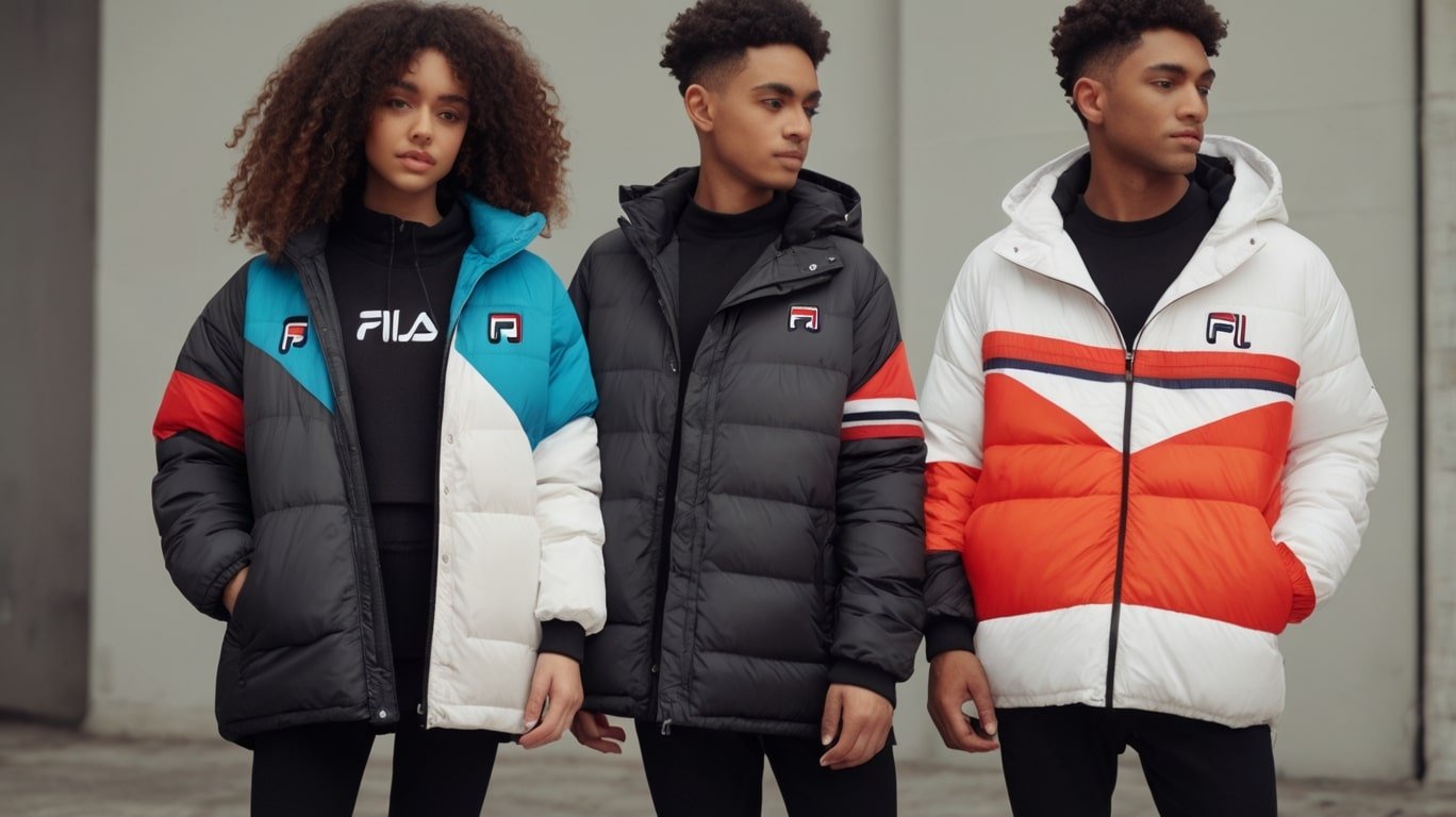 fila long jacket mixed media l