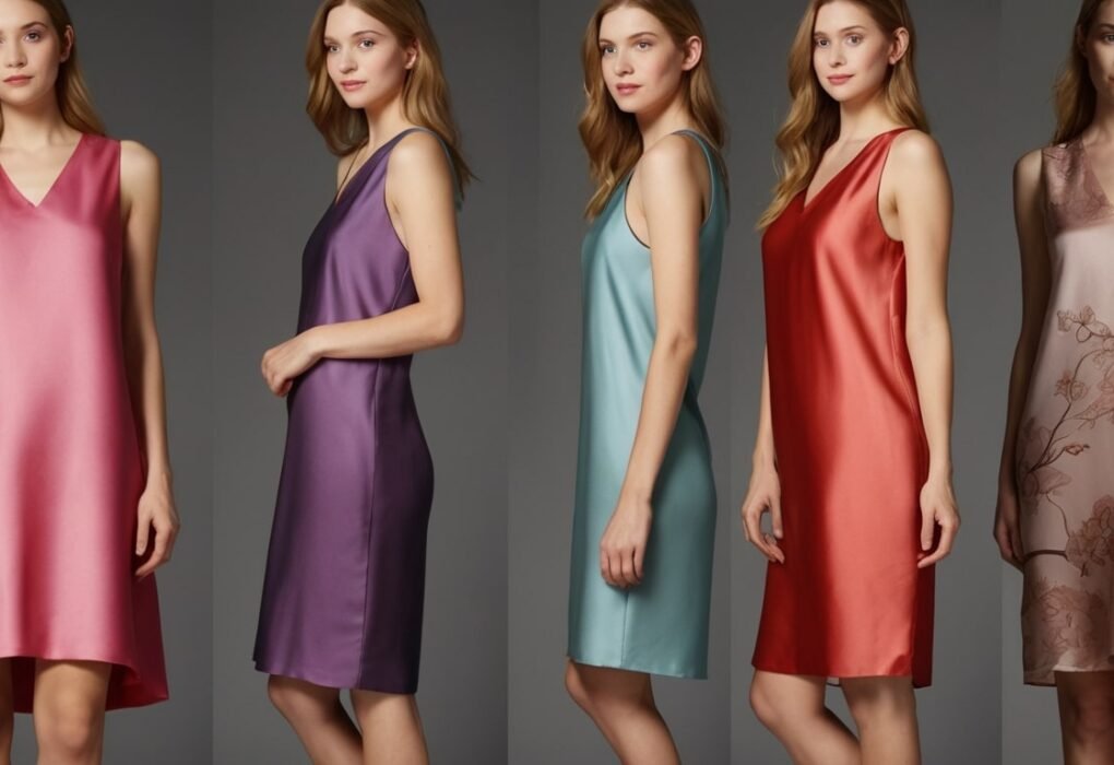 16mm Sleeveless V-Neck Back Silk Shift Dress